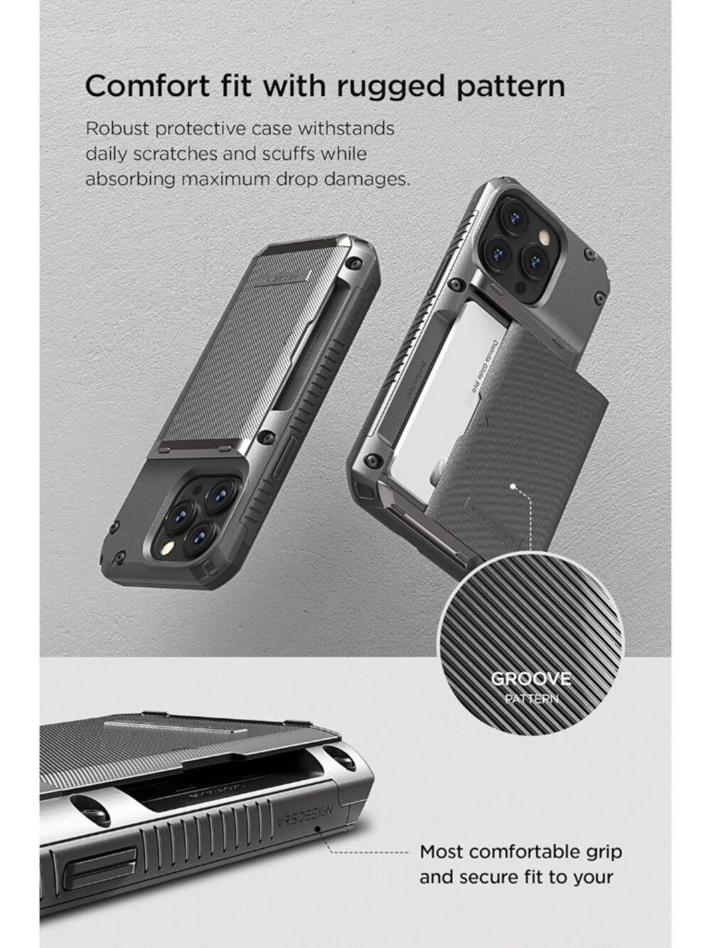 Pro Phone Case for iPhone 14 Pro, Sturdy Semi Auto Wallet [4 Cards] Case Compati - Picture 3 of 5